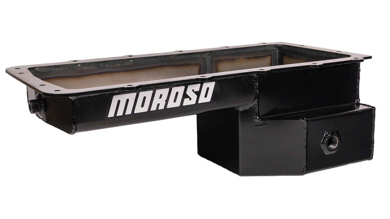 Moroso Ford 5.0 Coyote (w/Rear Sump) Road Race Baffled Wet Sump 9qt 6-5/8in Steel Oil Pan Oil Pans Moroso