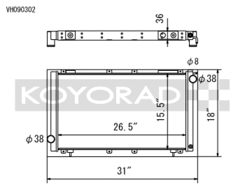 Koyo 91-94 Subaru Legacy 2.2L Turbo (MT) Radiator Radiators Koyo