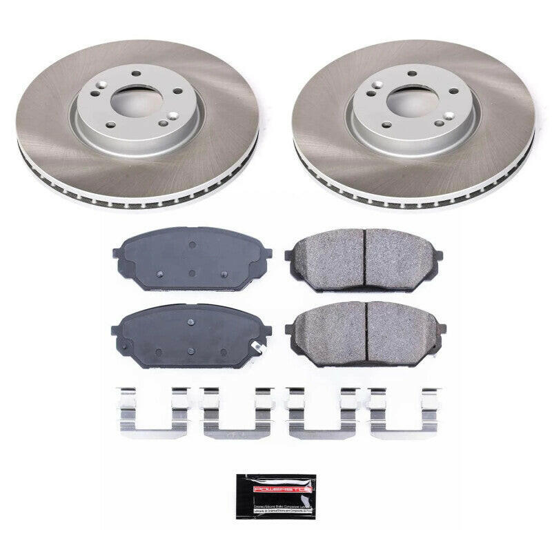 Power Stop 07-12 Hyundai Veracruz Front Semi-Coated Rotor Kit Brake Kits - Performance Blank PowerStop
