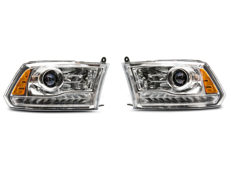 Raxiom 09-18 Dodge RAM 1500 LED Halo Headlights w/ Switchback Turn Signals- Chrome Hsng (Clear Lens) Headlights Raxiom