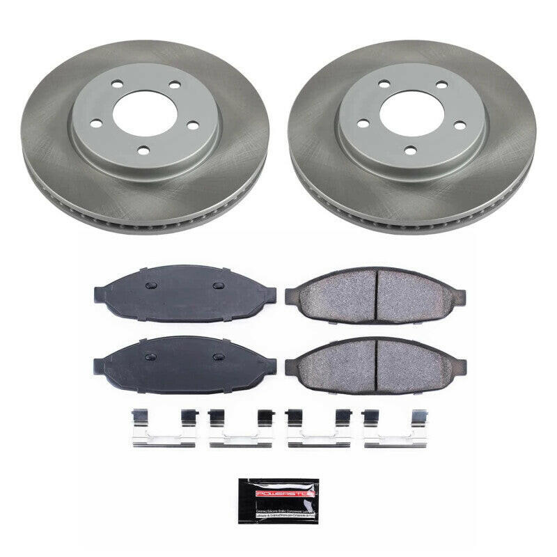 Power Stop 04-08 Chrysler Pacifica Front Semi-Coated Rotor Kit Brake Kits - Performance Blank PowerStop
