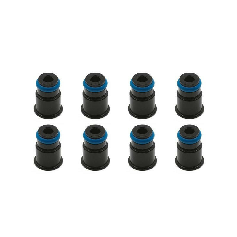 BLOX Racing 11mm Adapter Top (1/2in) w/Viton O-Ring & Retaining Clip (Set of 8) Fuel Injectors - Single BLOX Racing