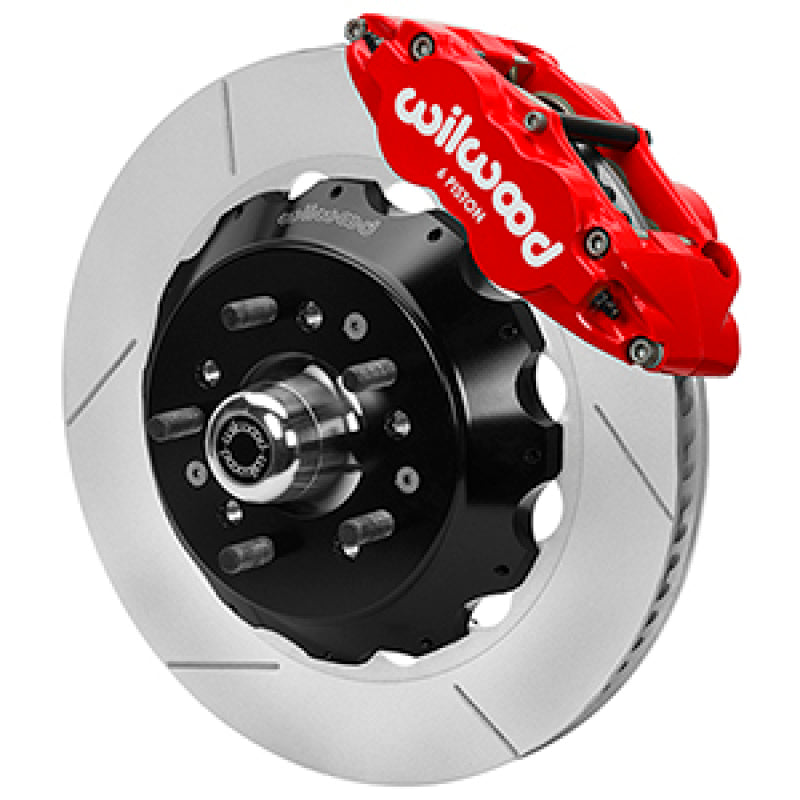 Wilwood Forged 6 Piston Red Superlite Caliper, SRP 72 Vane Vented Spec37 Slotted Rotor - 14.00x1.25 Big Brake Kits Wilwood