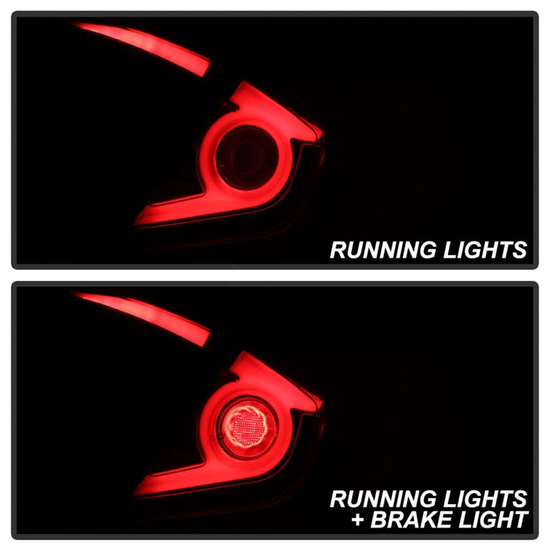 Spyder 16-18 Honda Civic 4 Door Light Bar LED Tail Lights - Black Smoke (ALT-YD-HC164D-LB-BSM) Tail Lights SPYDER