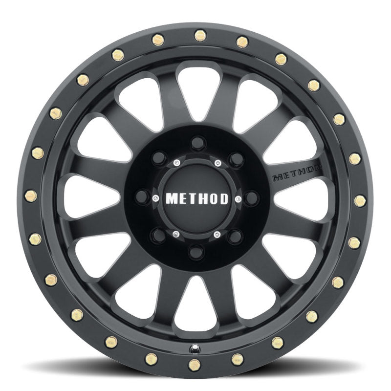 Method MR304 Double Standard 17x8.5 0mm Offset 8x6.5 130.81mm CB Matte Black Wheel Wheels - Cast Method Wheels