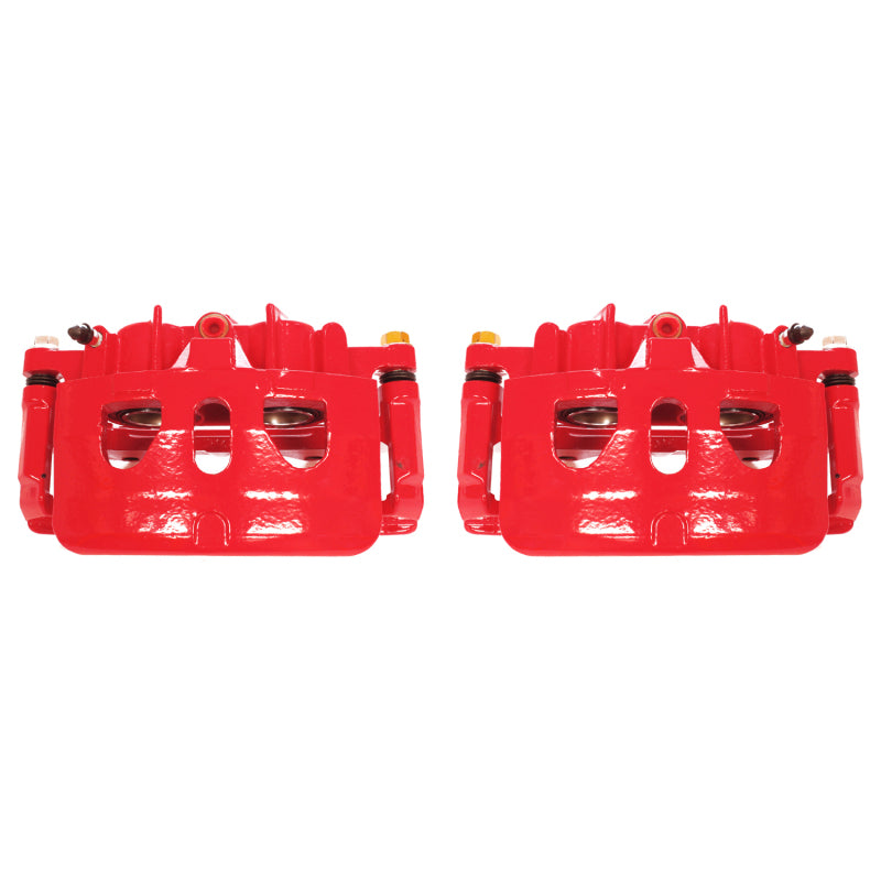 Power Stop 13-17 Ford Explorer Front Red Calipers w/Brackets - Pair Brake Calipers - Perf PowerStop
