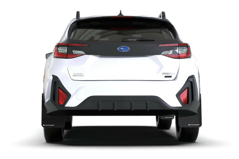 Rally Armor 24-25 Subaru Crosstrek Black UR Mud Flap White Logo Mud Flaps Rally Armor