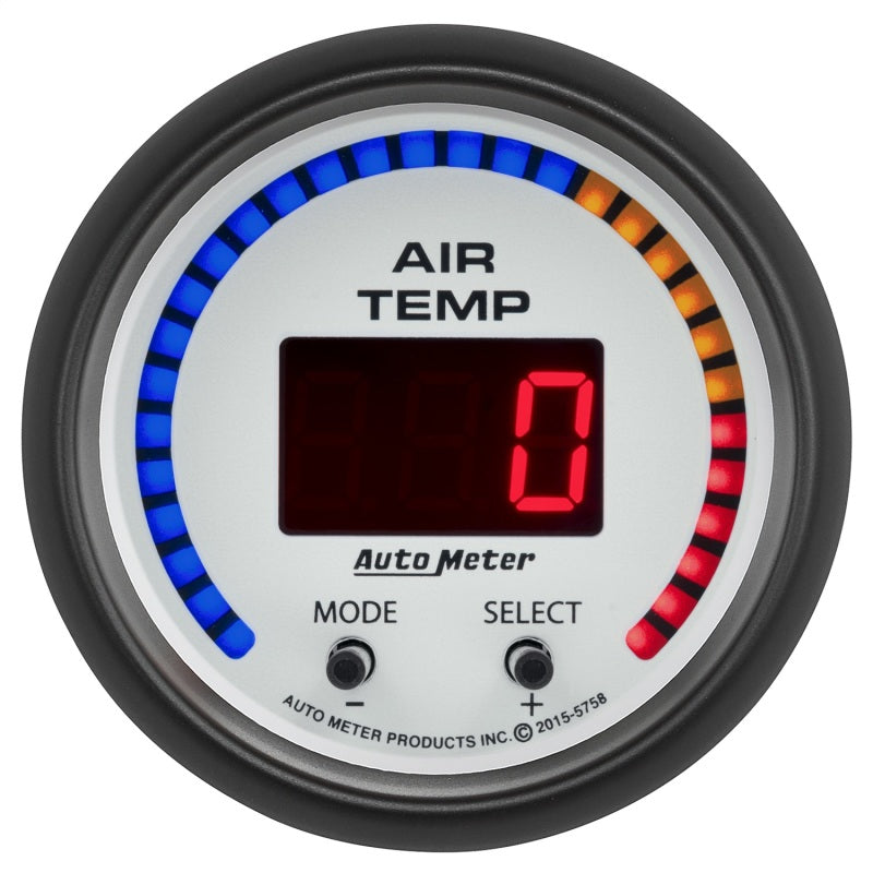 Autometer Phantom 2-1/16in 0-300 Degree F Digital Dual Air Temp Gauge Gauges AutoMeter