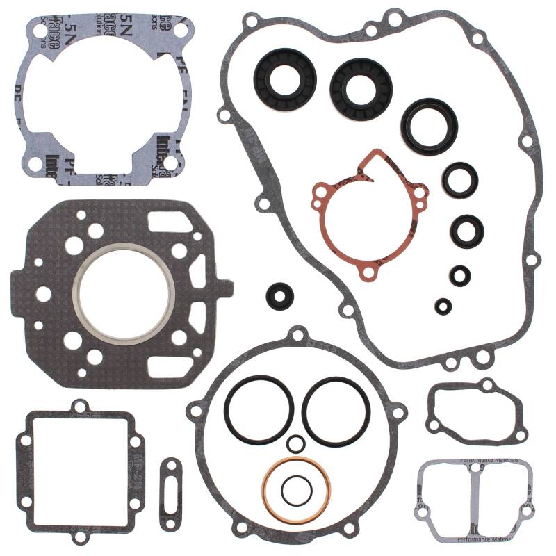 Vertex Gaskets 1987 Kawasaki KX125 Complete Gasket Kit w/ Oil Seals Engine Hardware Vertex Pistons
