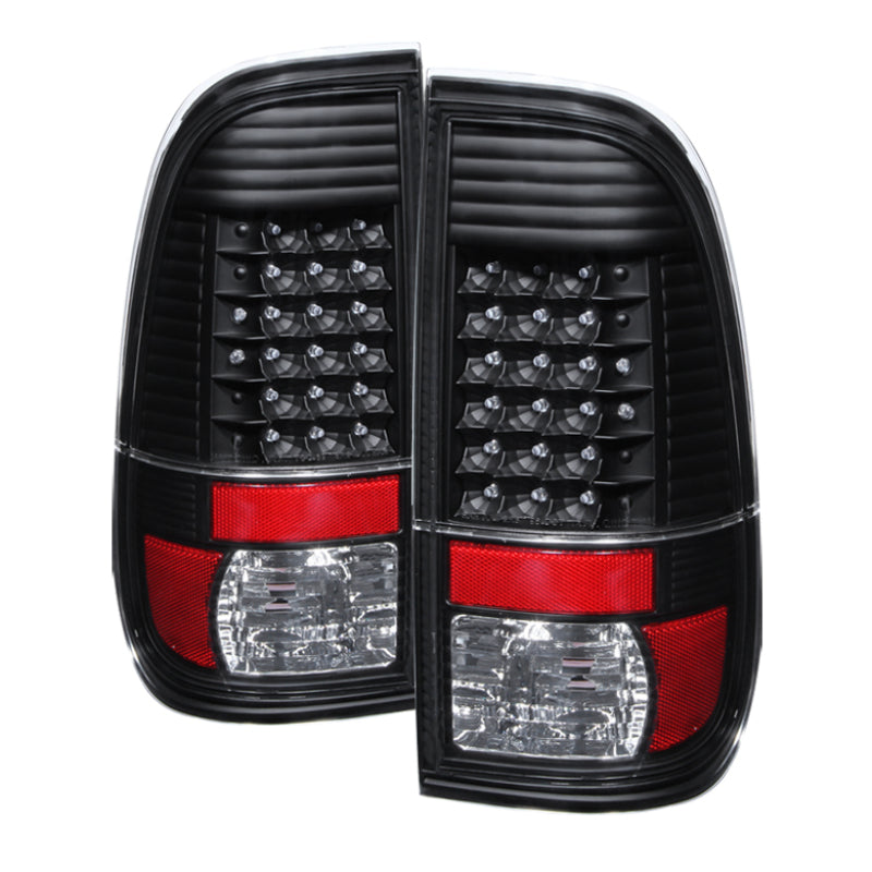 xTune Ford Super Duty 08-15 LED Tail Lights Black ALT-JH-FS08-LED-BK Tail Lights SPYDER