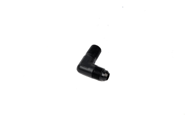 Aeromotive Fitting Elbow 1/4in-MNPT to AN-06 90-Deg Black Fittings Aeromotive