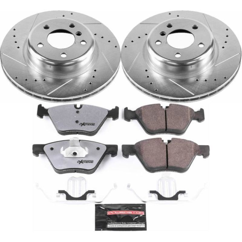 Power Stop 11-16 BMW 528i Front Z26 Street Warrior Brake Kit Brake Kits - Performance D&S PowerStop