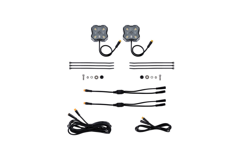 Diode Dynamics Stage Series Single Color LED Rock Light - White Diffused M8 (2-pack) Light Accessories and Wiring Diode Dynamics