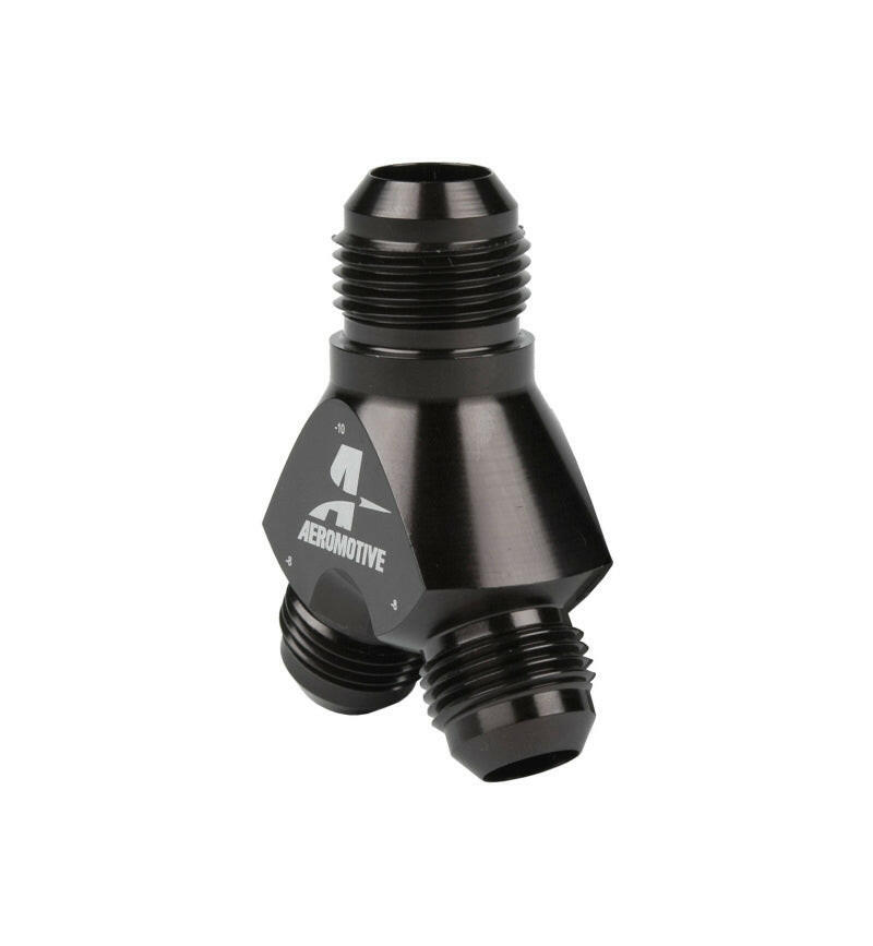 Aeromotive Y-Block - AN-10 - 2x AN-08 Fittings Aeromotive