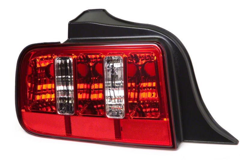 Raxiom 05-09 Ford Mustang Coyote Tail Lights- Chrome Housing - Red/Clear Lens Tail Lights Raxiom