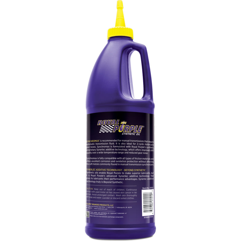 Royal Purple Synchromax Synthetic Manual Transmission Fluid - 1 Quart Gear Oils Royal Purple