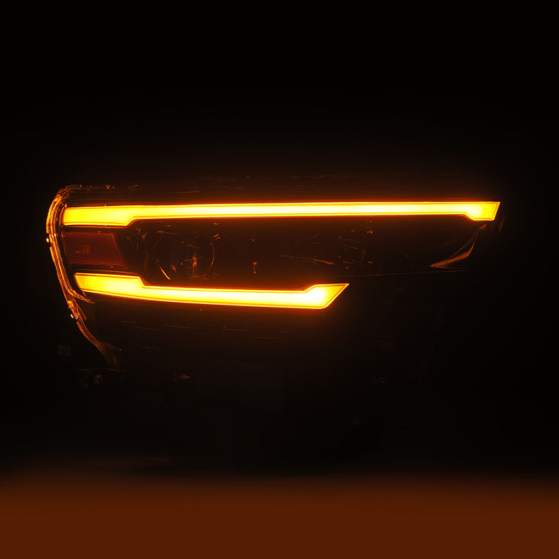AlphaRex 25-26 Dodge Ram 1500 Luxx LED Proj Headlights -Alpha Black w/Activ Lit/Seq Signal/Switchbk Headlights AlphaRex