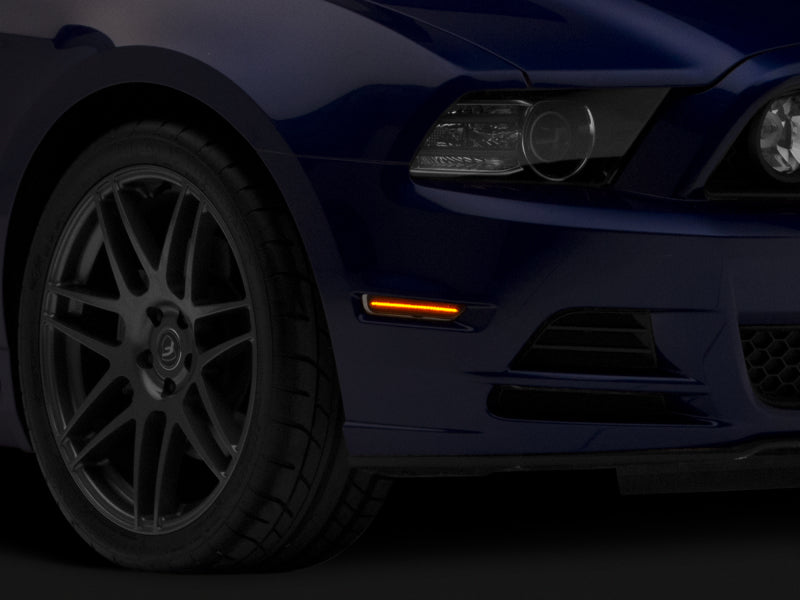 Raxiom 10-14 Ford Mustang Axial Series LED Side Marker Lights (Smoked) Sidemarkers & Indicators Raxiom