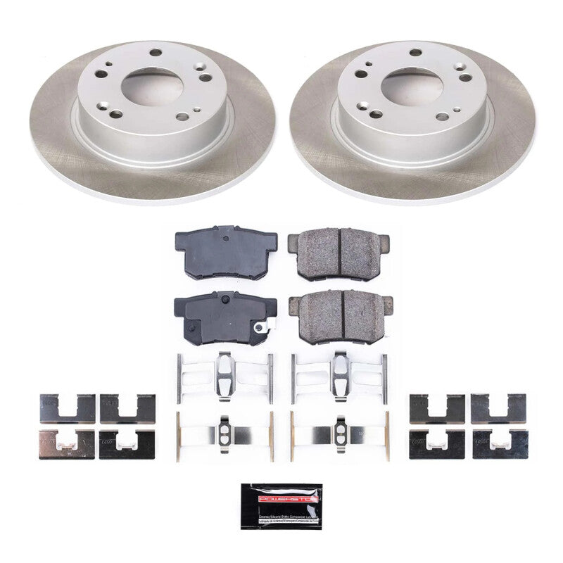 Power Stop 03-07 Honda Accord Rear Semi-Coated Rotor Kit Brake Kits - Performance Blank PowerStop