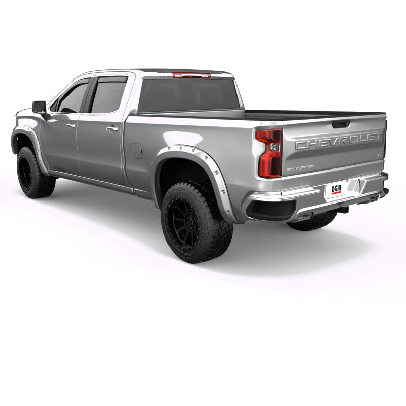 EGR 2019 Chevy 1500 Color Match Style Fender Flare - Set - Switchblade Silver Fender Flares EGR