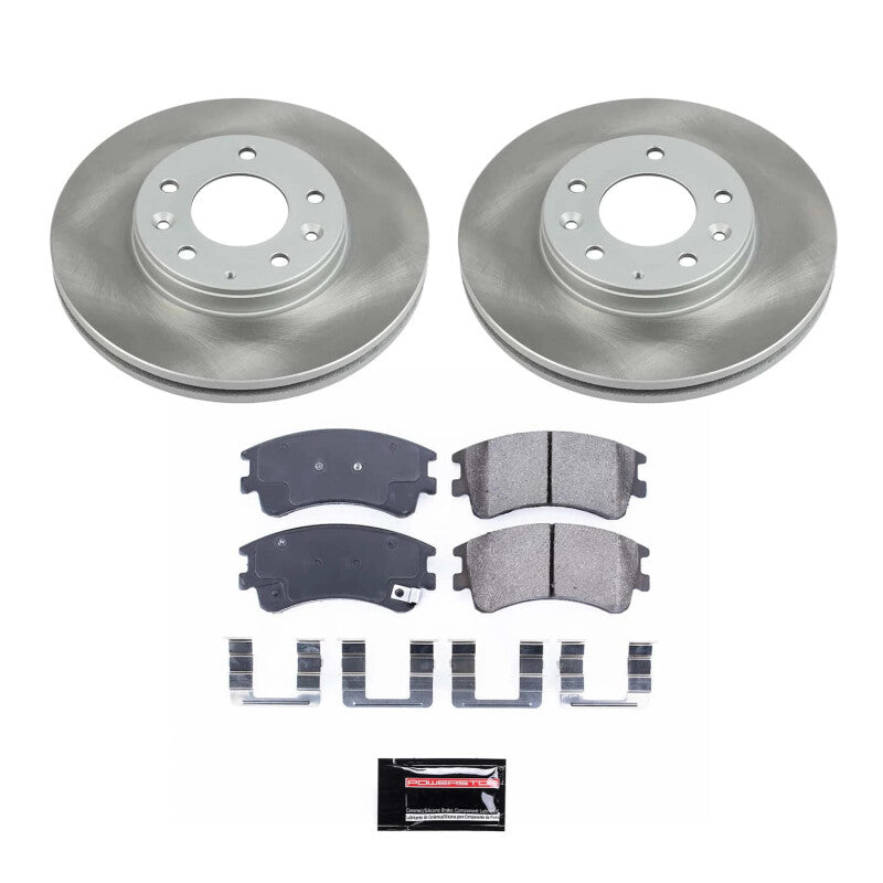 Power Stop 03-05 Mazda 6 Front Semi-Coated Rotor Kit Brake Kits - Performance Blank PowerStop