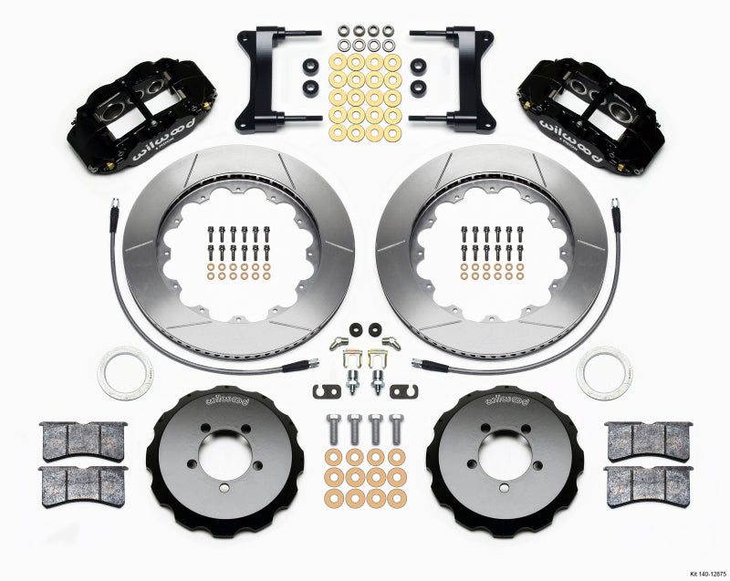 Wilwood Narrow Superlite 6R Front Hat Kit 14.00in 1999-2012 Subaru WRX w/Lines Big Brake Kits Wilwood
