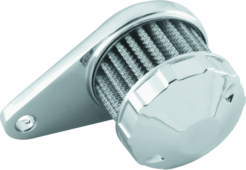 Bikers Choice Chrome Crankcase Breather With Mount 3/8 Hose Custom Air Intake Components Bikers Choice