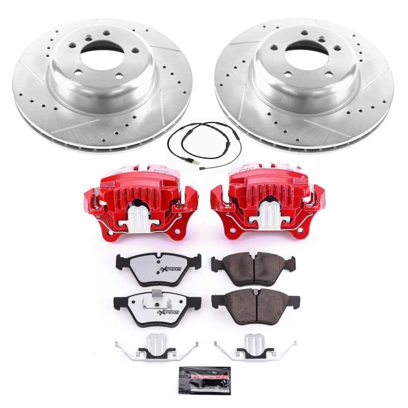 Power Stop 09-16 BMW Z4 Front Z26 Street Warrior Brake Kit w/Calipers Brake Kits - Performance D&S PowerStop