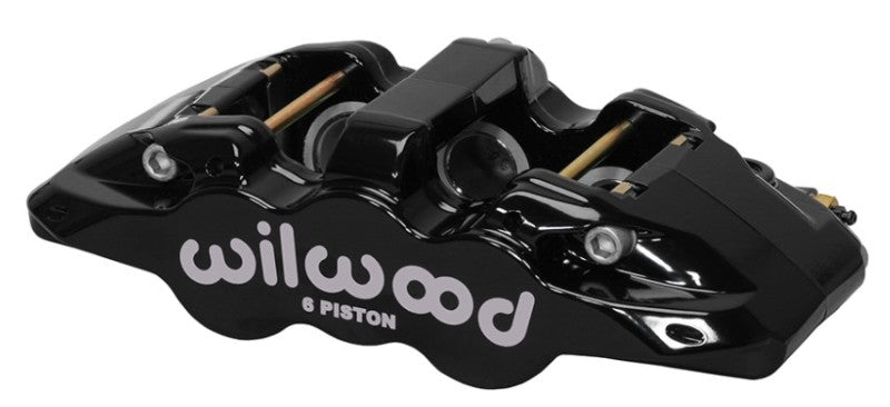 Wilwood Caliper-Aero6-R/H - Black 1.62/1.12/1.12in Pistons 1.25in Disc Brake Calipers - Perf Wilwood