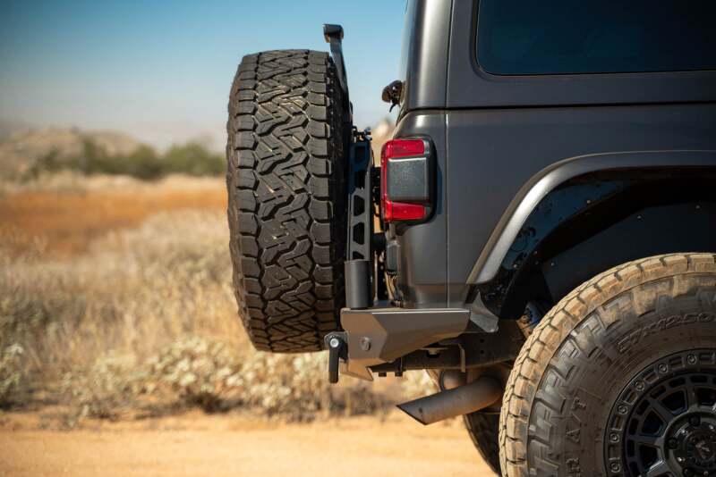 DV8 Offroad 18-23 Jeep Wrangler JL MTO Series Bumper Spare Tire Swing Gate Tailgate Accessories DV8 Offroad