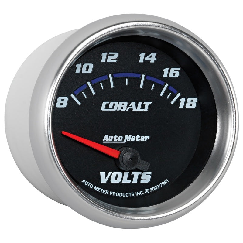 AutoMeter Gauge Voltmeter 2-5/8in. 18V Electric Cobalt Gauges AutoMeter