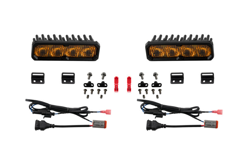 Diode Dynamics 2022-2026 Toyota Tundra Sequioa Fog SS6 Max LED Kit Yellow 3000K Light Bars & Cubes Diode Dynamics