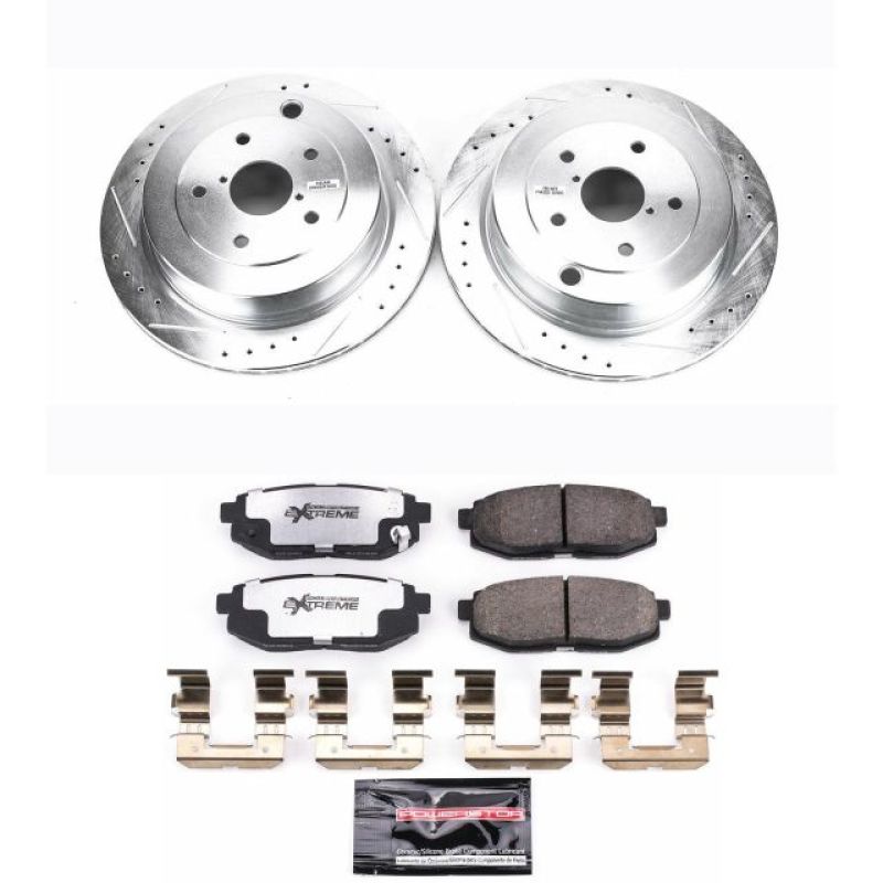 Power Stop 06-07 Subaru B9 Tribeca Rear Z26 Street Warrior Brake Kit Brake Kits - Performance D&S PowerStop