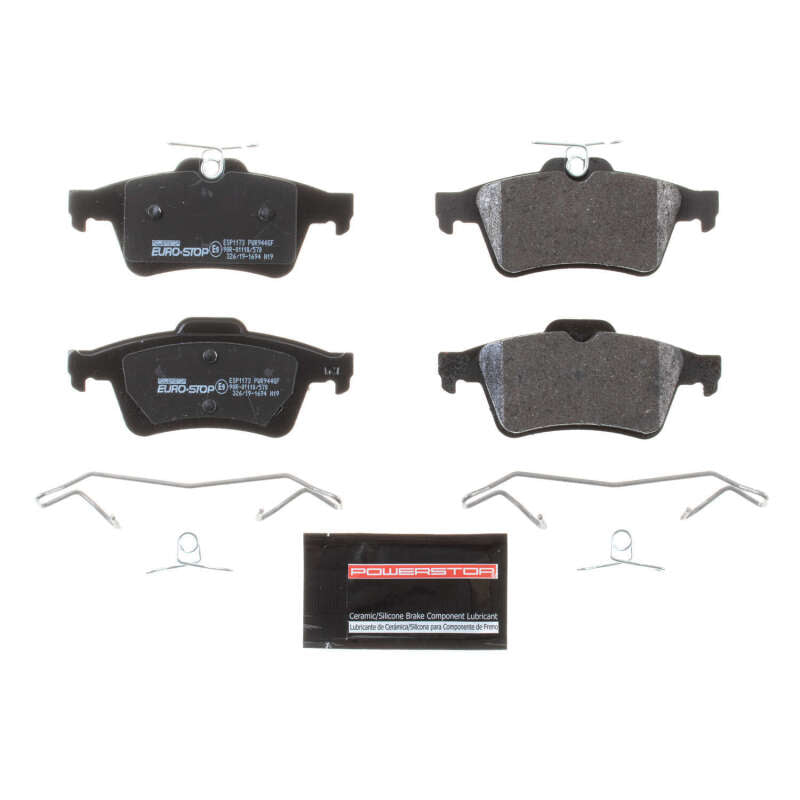 Power Stop 10-11 Saab 9-3X Euro-Stop ECE-R90 Rear Brake Pads Brake Pads - OE PowerStop