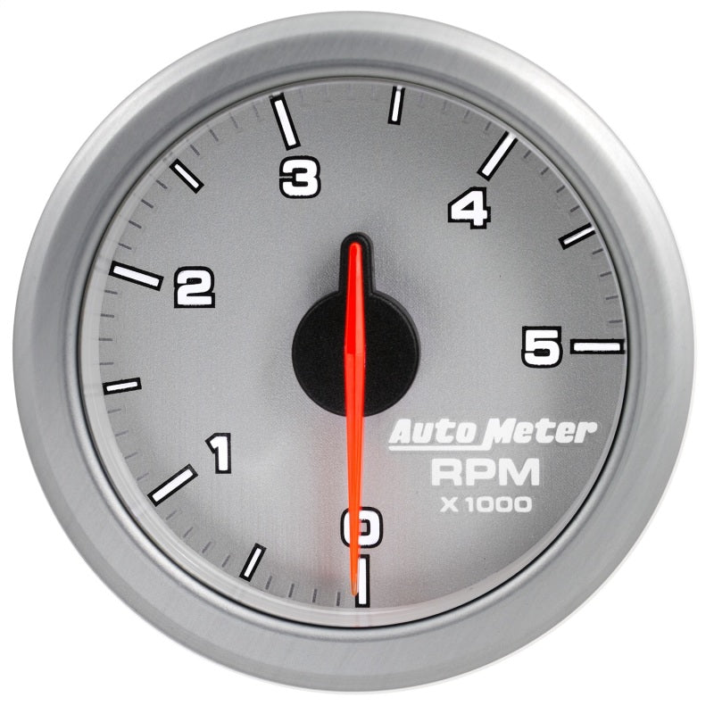Autometer Airdrive 2-1/6in Tachometer Gauge 0-5K RPM - Silver Gauges AutoMeter