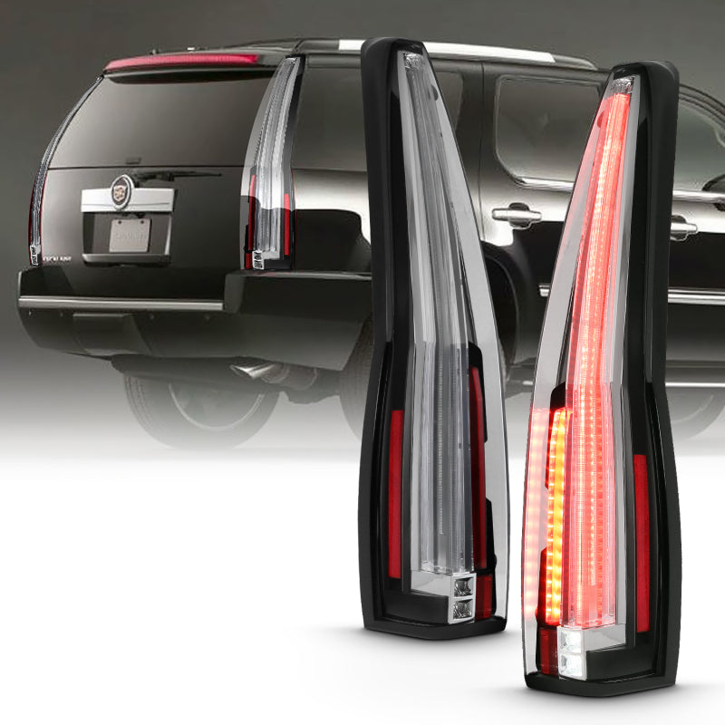 ANZO 2007-2014 Cadillac Escalade Led Taillights Red/Clear Tail Lights ANZO