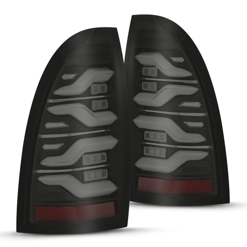 AlphaRex 05-15 Toyota Tacoma LUXX LED Taillights Blk w/Activ Light/Seq Signal Tail Lights AlphaRex