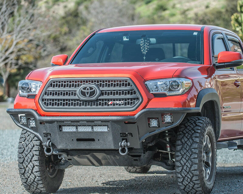 Body Armor 4x4 2016+ Toyota Tacoma Desert Series Front Winch Bumper Bumpers - Steel Body Armor 4x4