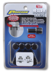 Wedge Locking Header Bolts 3/8 x 3/4L (12) Exhaust Header Bolt Proform