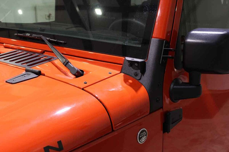 Fishbone Offroad 07-18 Jeep Wrangler JK Windshield Light Bracket Light Mounts Fishbone Offroad