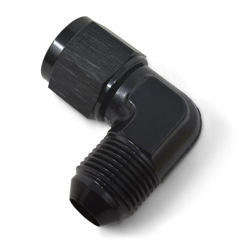 Russell Performance -8 AN 90 Degree Male AN to Female AN Fitting (Black) Fittings Russell