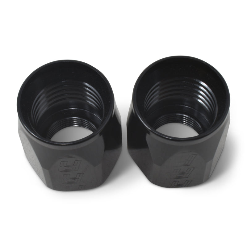 Russell Performance 2-Piece -8 AN Full Flow Swivel Hose End Sockets (Qty 2) - Polished and Black Fittings Russell
