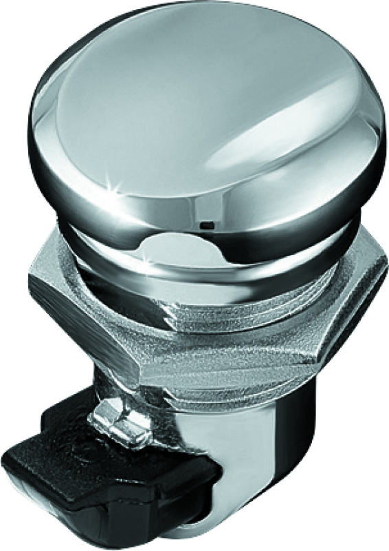 Kuryakyn Push-Button Fuel Door Latch Chrome Fuel Caps Kuryakyn