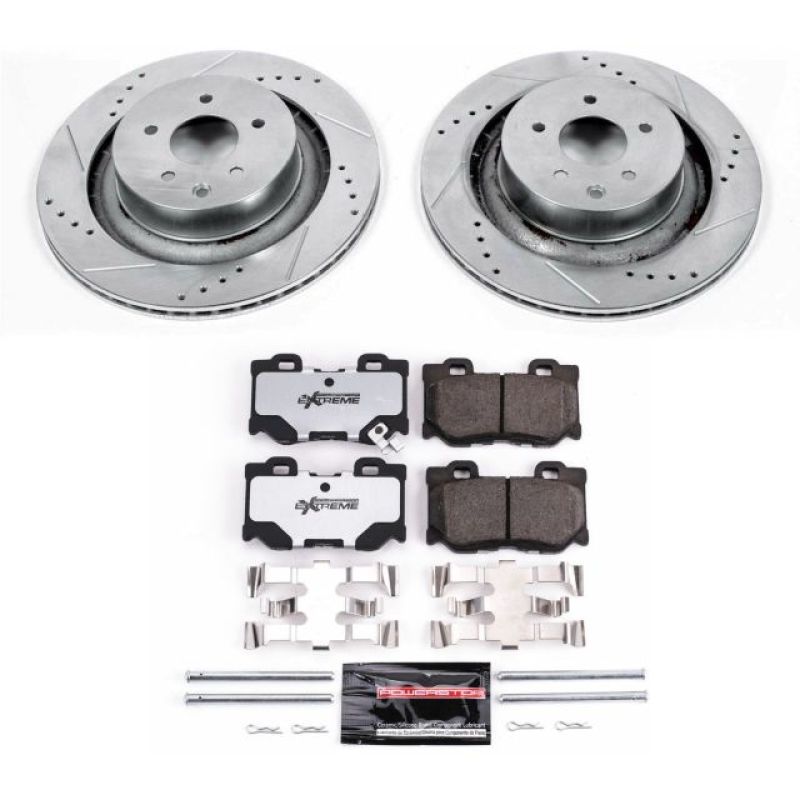 Power Stop 08-13 Infiniti G37 Rear Z26 Street Warrior Brake Kit Brake Kits - Performance D&S PowerStop