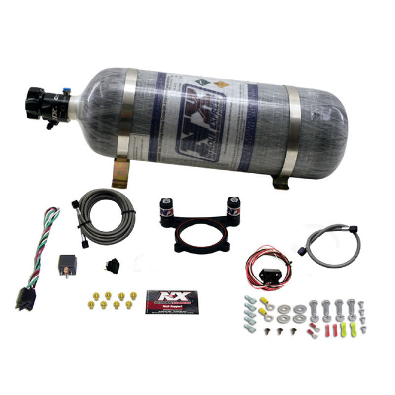 Nitrous Express 11-15 Ford Mustang GT 5.0L Coyote 4 Valve Nitrous Plate Kit (50-200HP) w/Comp Bottle Nitrous Systems Nitrous Express