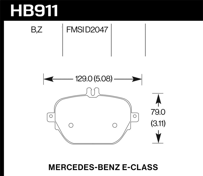 Hawk 17-18 Mercedes-Benz E43 AMG 4Matic 3.0L Performance Ceramic Street Rear Brake Pads Brake Pads - Performance Hawk Performance