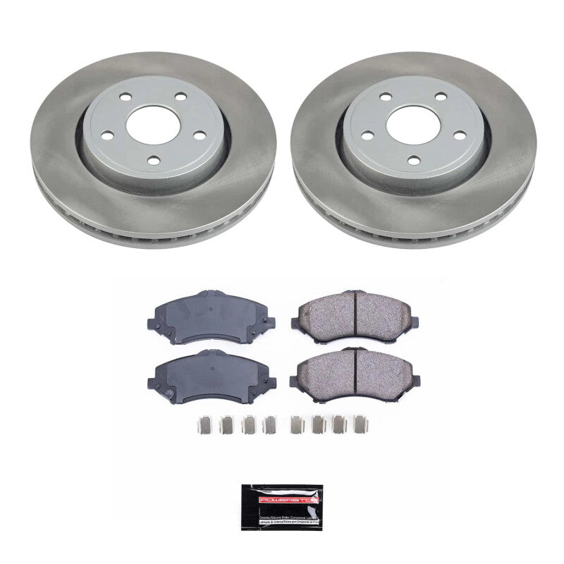 Power Stop 08-12 Jeep Liberty Front Semi-Coated Rotor Kit Brake Kits - Performance Blank PowerStop