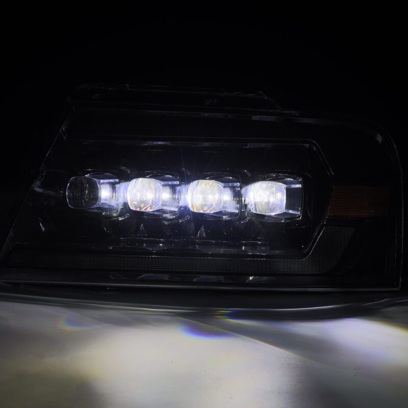 AlphaRex 04-08 Ford F-150 (No 2004 Heritage) NOVA-Series LED Proj HL Chrome w/Actv Light / Seq. Sig Headlights AlphaRex