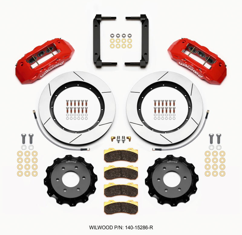 Wilwood TX6R Front Kit 15.50in Red 2004-08 Ford F150 - 4WD Big Brake Kits Wilwood