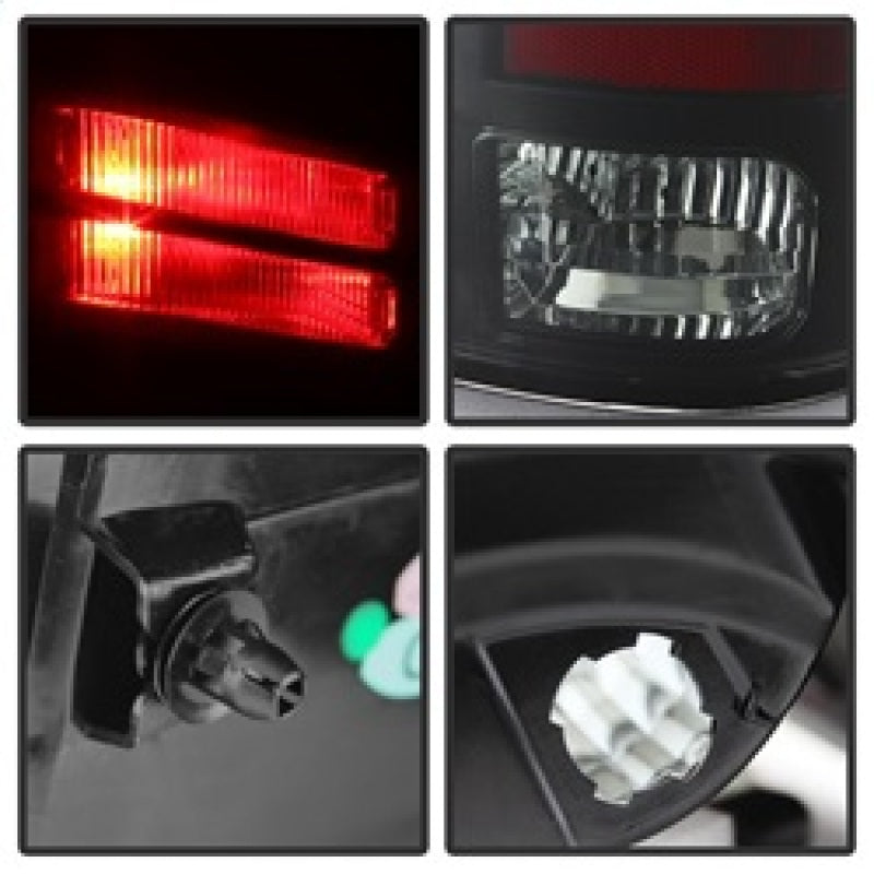 Spyder Dodge Ram 1500 09-14 LED Tail Lights Incandescent- Blk Smke ALT-YD-DRAM09-LED-BSM Tail Lights SPYDER